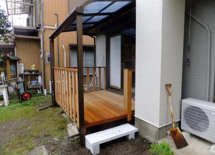 S様邸 テラス交換、屋根取付リフォーム事例